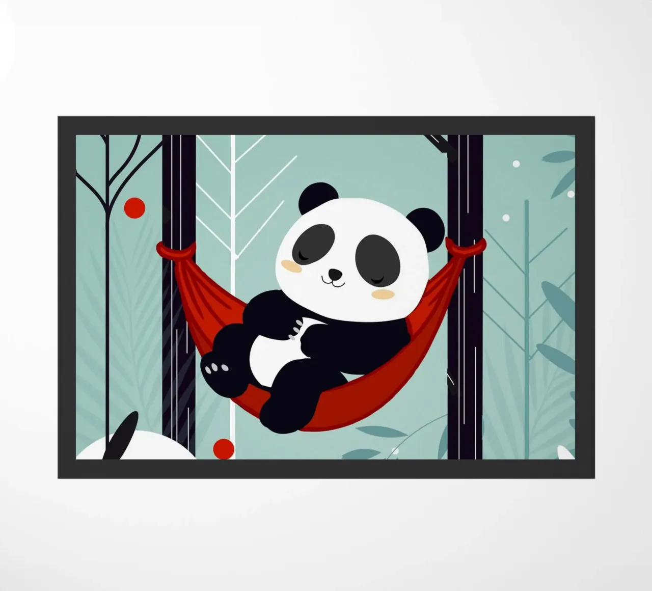 Panda addormentato sull'amaca - Motivo di natura rilassata zerbino da namosh