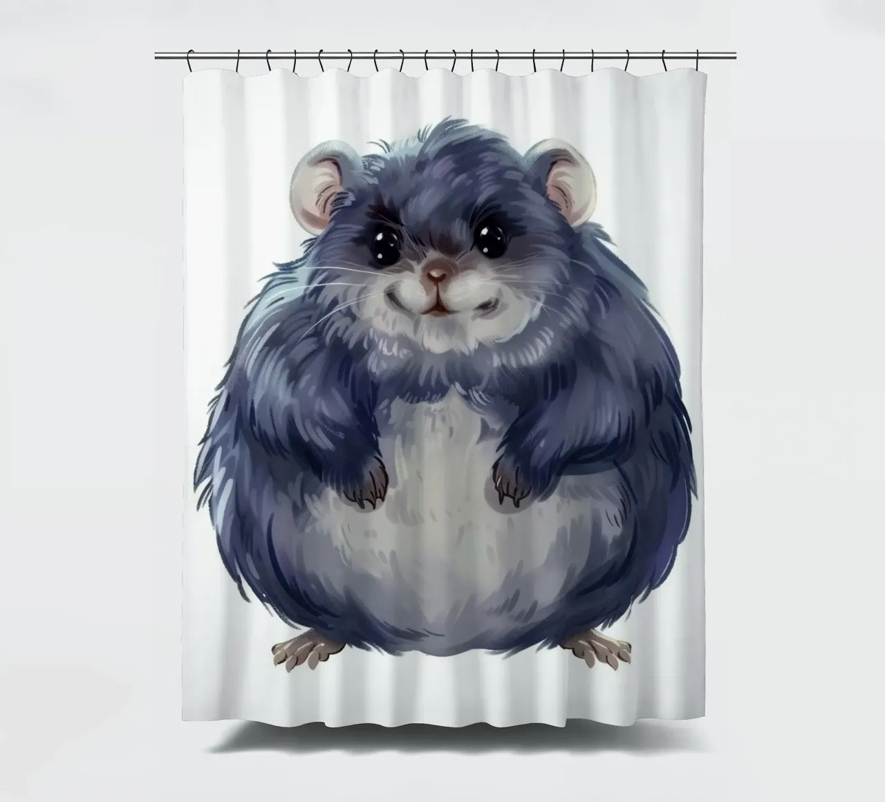 cincillà paffuto e soffice, pieno di calore e simpatia tenda da doccia da DesignDoodle