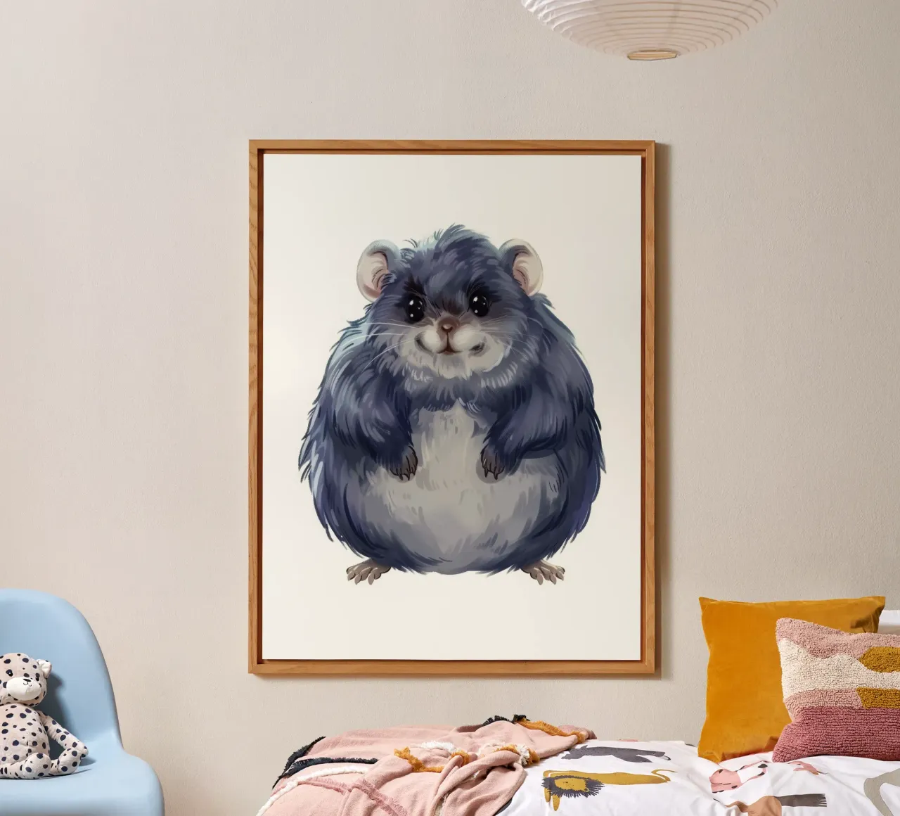 cincillà paffuto e soffice, pieno di calore e simpatia alluminio dibond da DesignDoodle