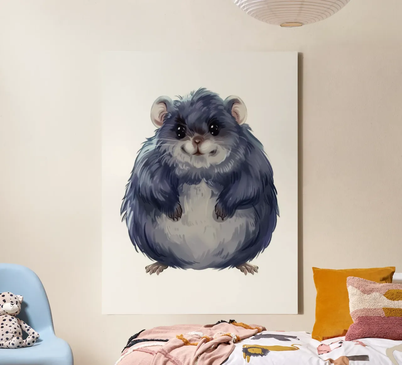 cincillà paffuto e soffice, pieno di calore e simpatia tela da DesignDoodle
