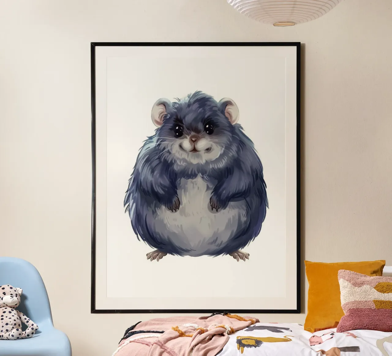 cincillà paffuto e soffice, pieno di calore e simpatia carta hahnemühle da DesignDoodle