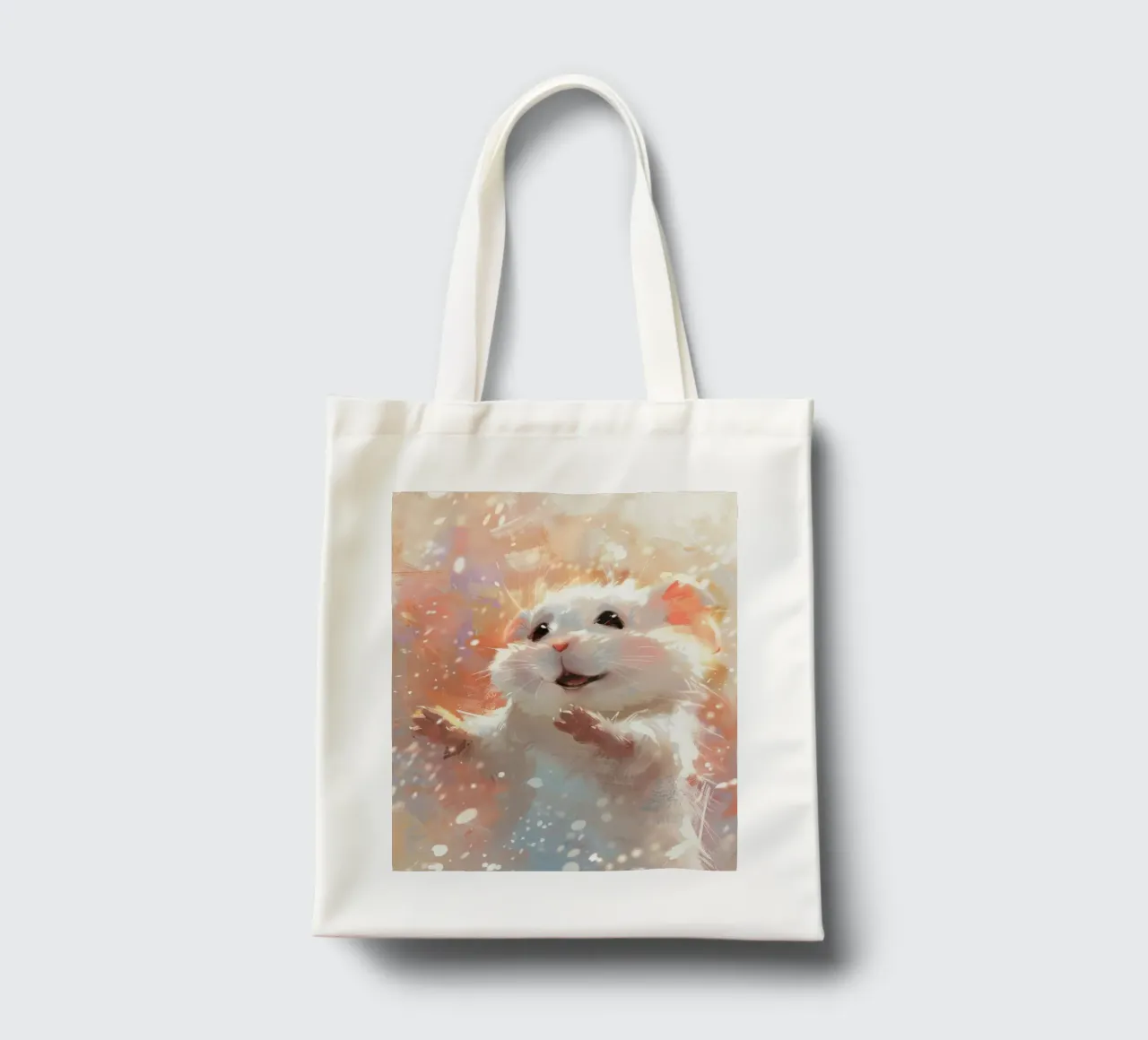 soft and fluffy chinchilla with a loving expression tote bag by DesignDoodle