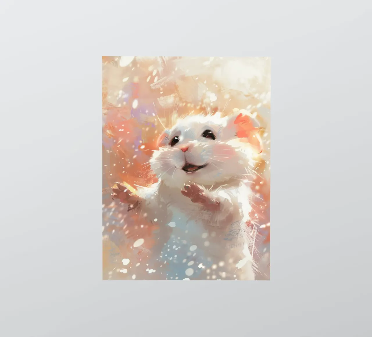 chinchilla doux et moelleux avec une expression affectueuse autocollant de DesignDoodle