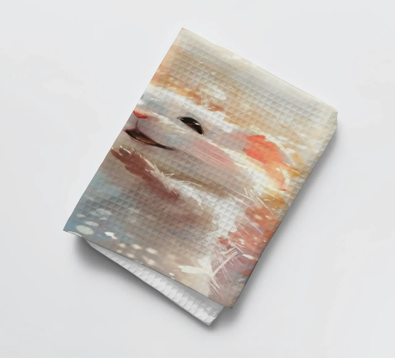 chinchilla doux et moelleux avec une expression affectueuse torchon de DesignDoodle