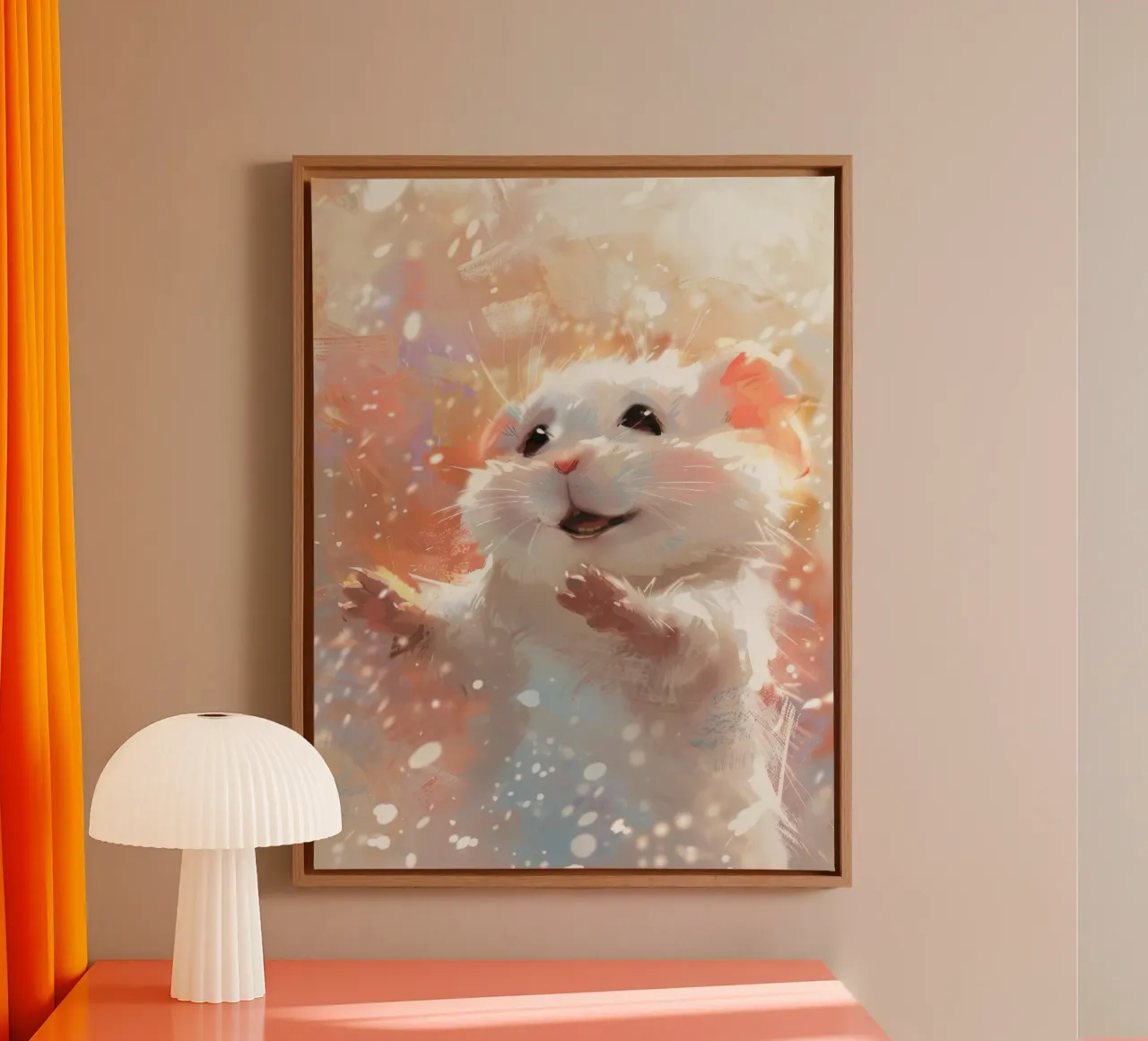 soft and fluffy chinchilla with a loving expression canvas by DesignDoodle