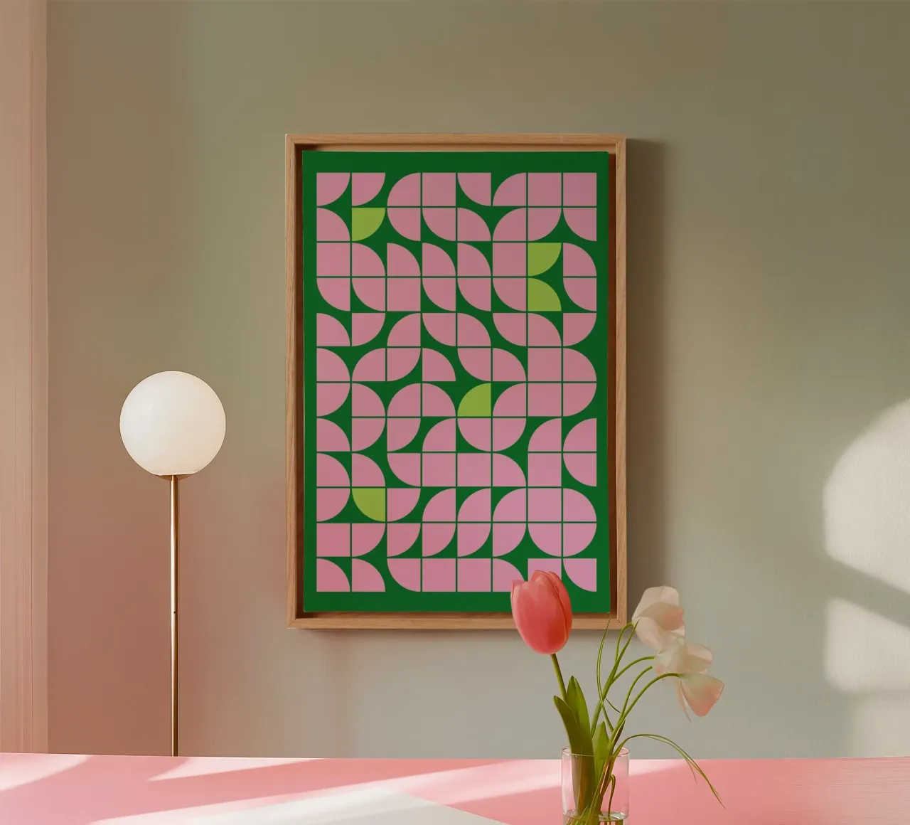 Geometric 4 tela con Cornice a cassetta da Studio One