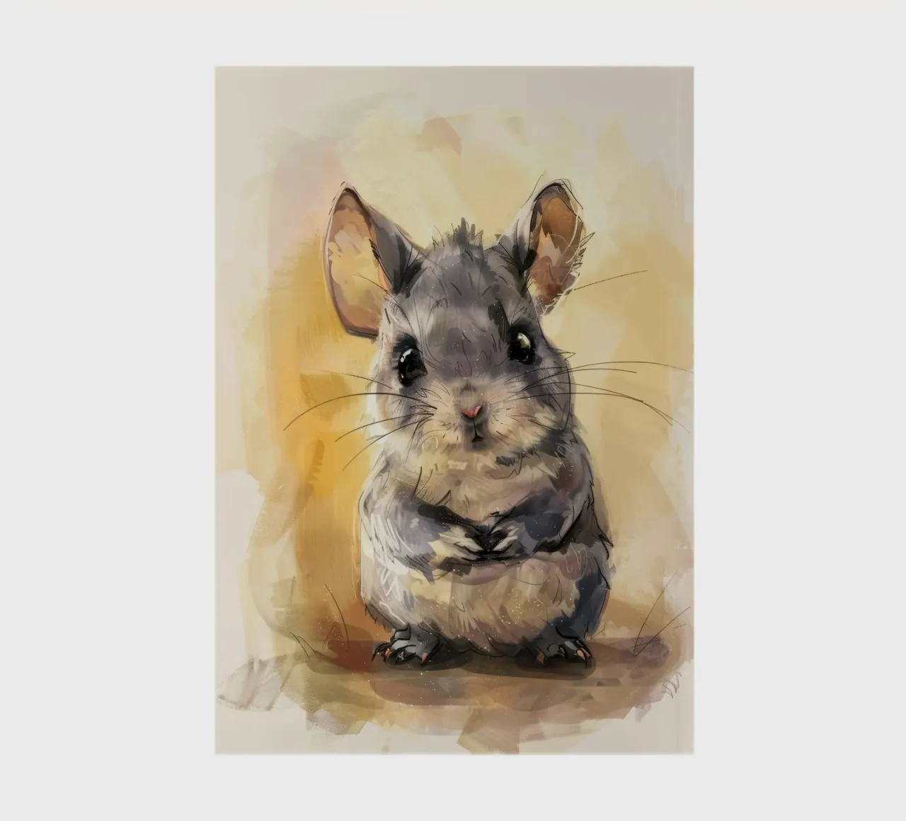 playful chinchilla with a gentle, affectionate look notebook by DesignDoodle