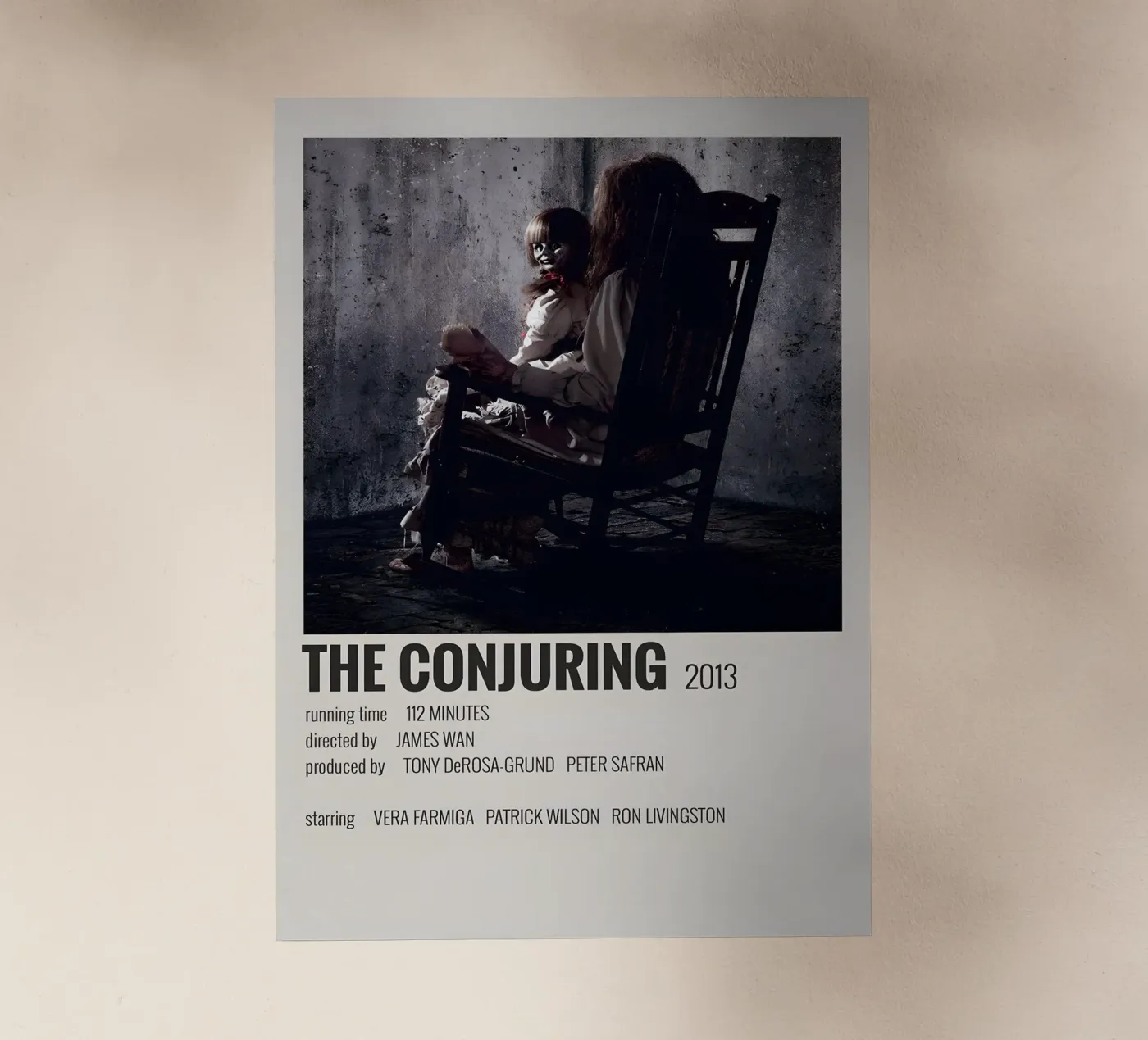 THE CONJURING 2013 pellicola backlit da MVFminimalist