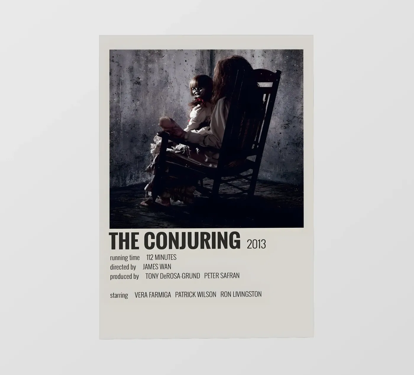 THE CONJURING 2013 pellicola backlit da MVFminimalist
