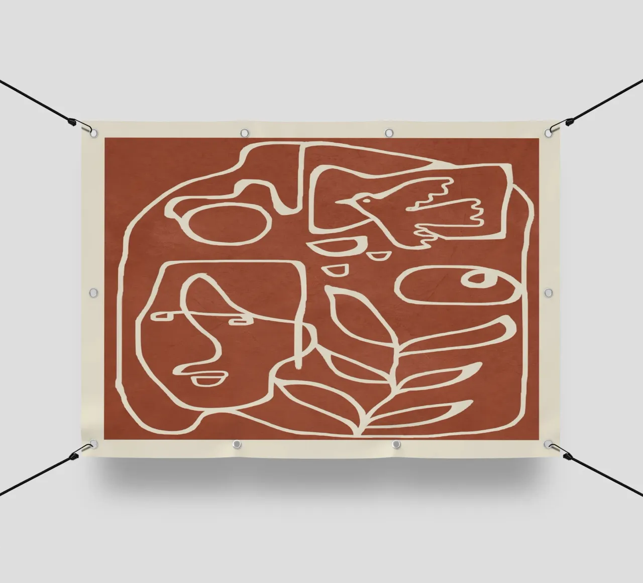 Paleolithic Abstract Art 2 telo in pvc da Flow Line