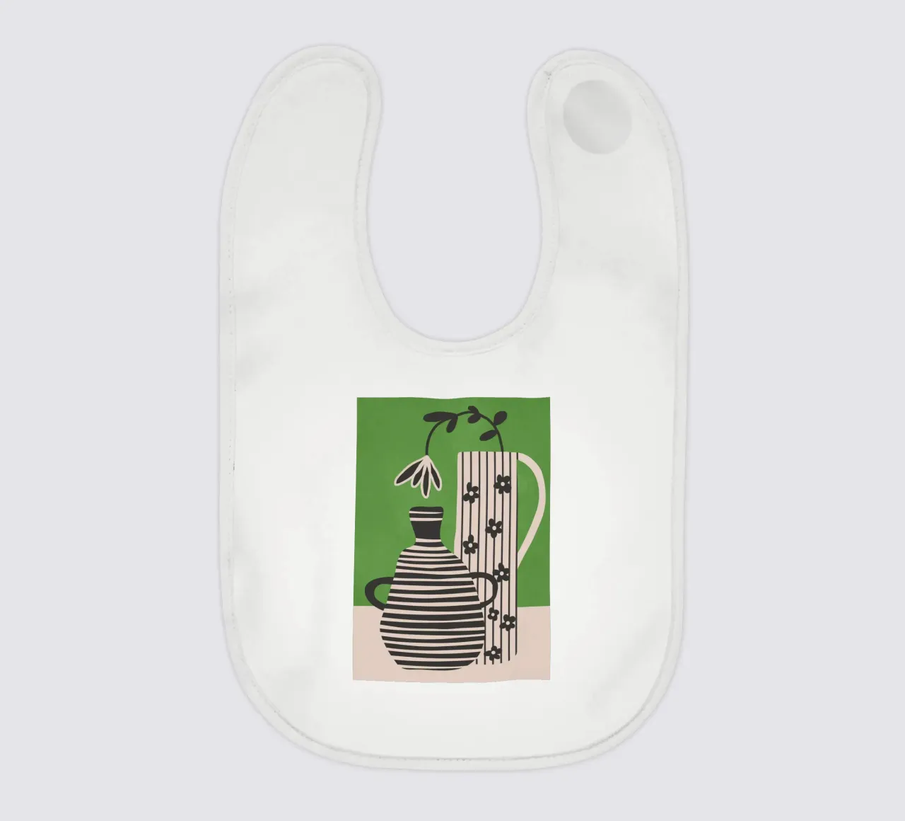 Patterned Stillness 7 baby bib by Flow Line