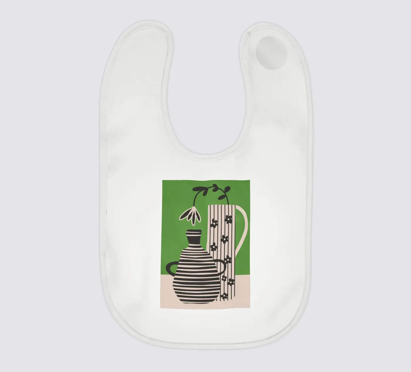 Patterned Stillness 7 baby bib by Flow Line