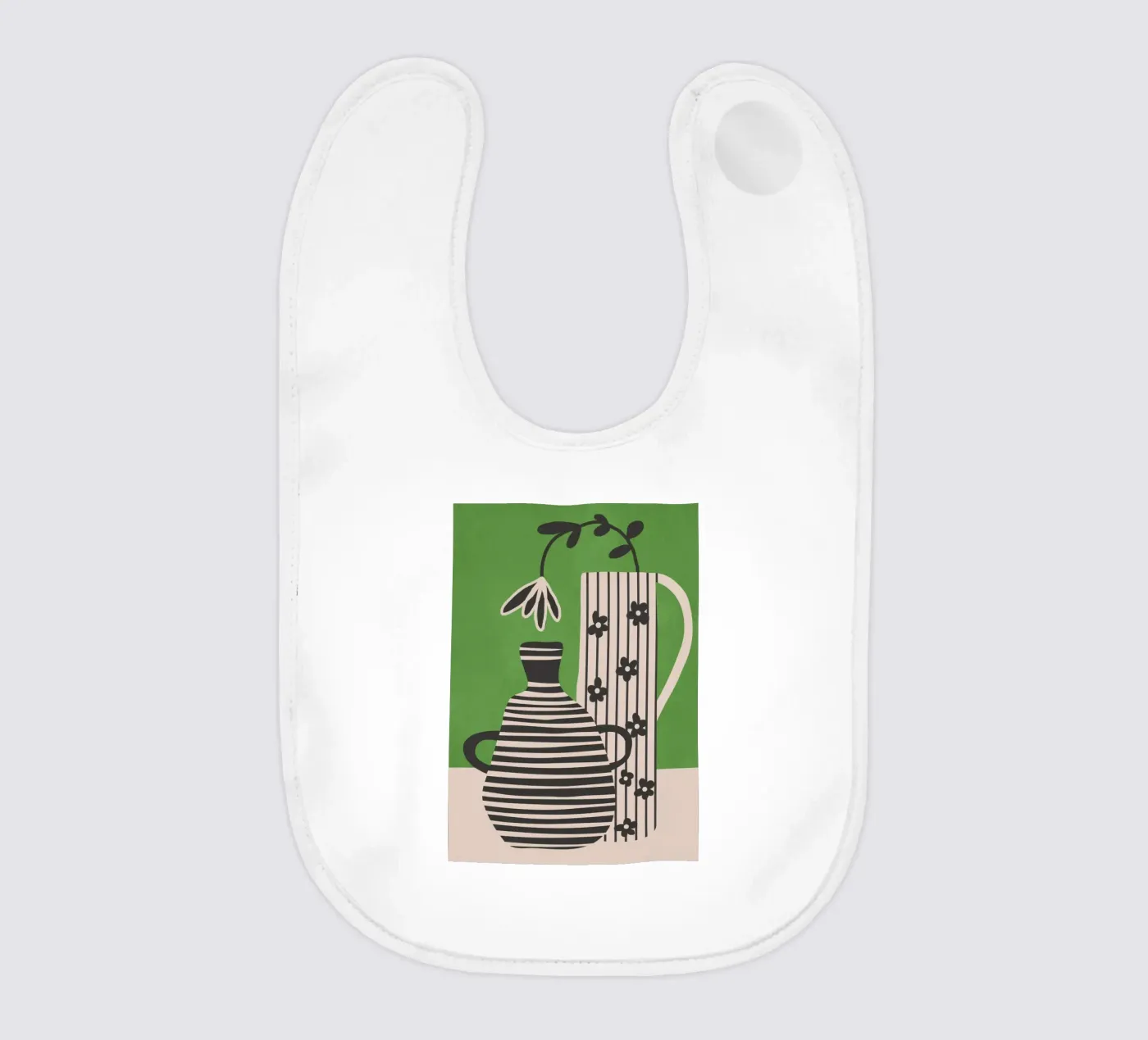Patterned Stillness 7 baby bib by Flow Line