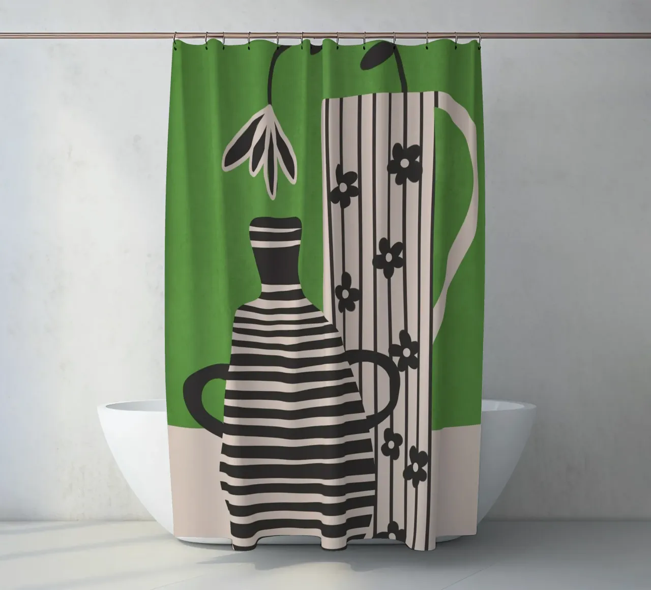 Patterned Stillness 7 tenda da doccia da Flow Line