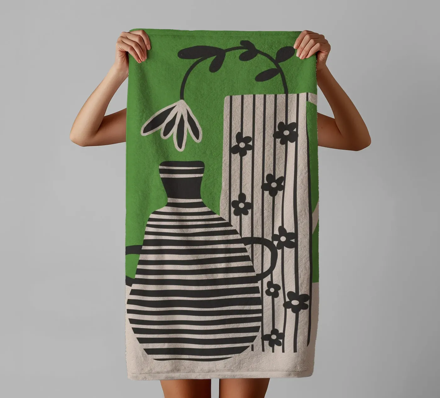 Patterned Stillness 7 towel by Flow Line