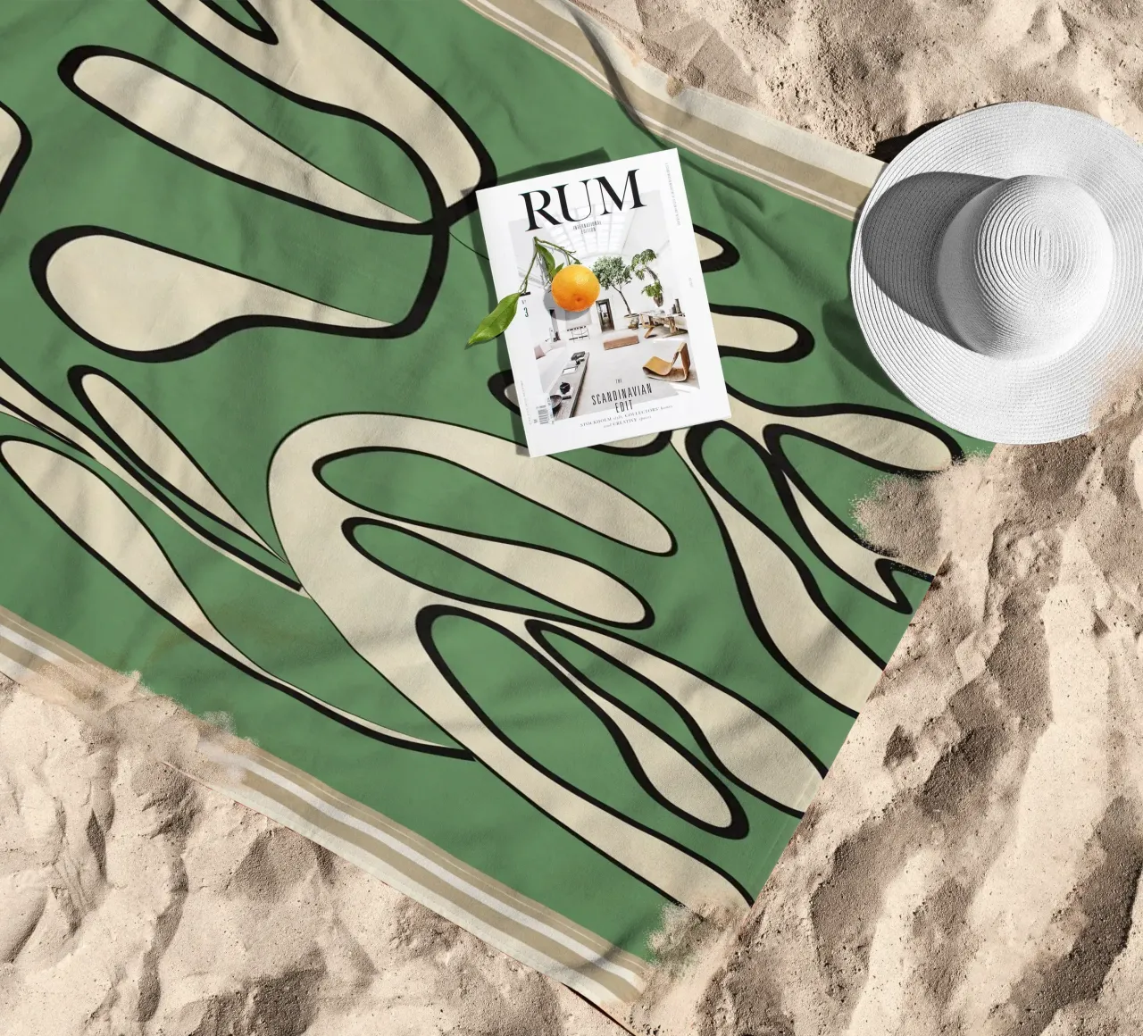 Minimal Abstraction beach towel by cityart