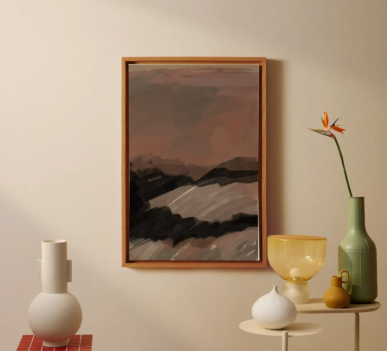 Abstracte sereniteit canvas met Baklijst van nileshkikuuchise