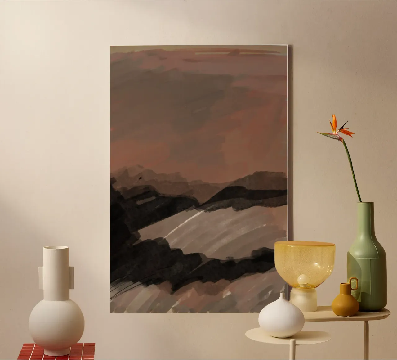 Abstracte sereniteit canvas met Baklijst van nileshkikuuchise