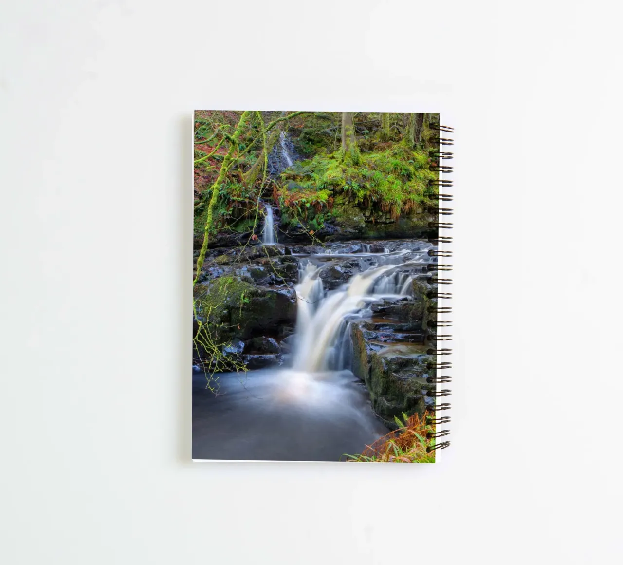 Glenariff Falls 2 spiral notebook by Dave Hare Photography