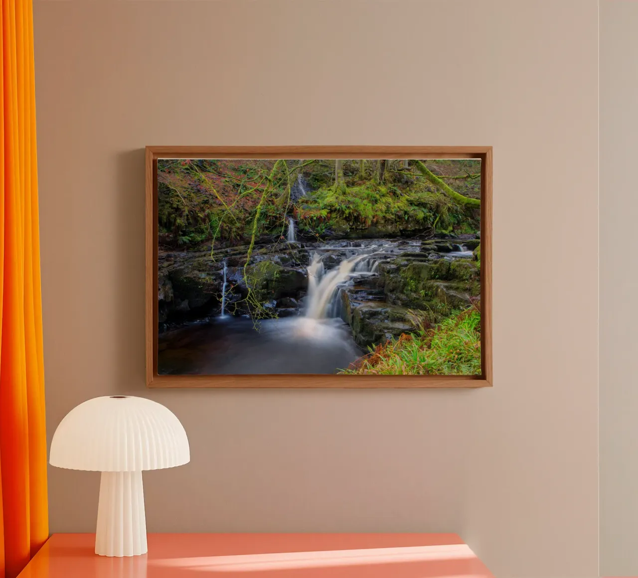 Glenariff Falls 2 tela con Cornice a cassetta da Dave Hare Photography