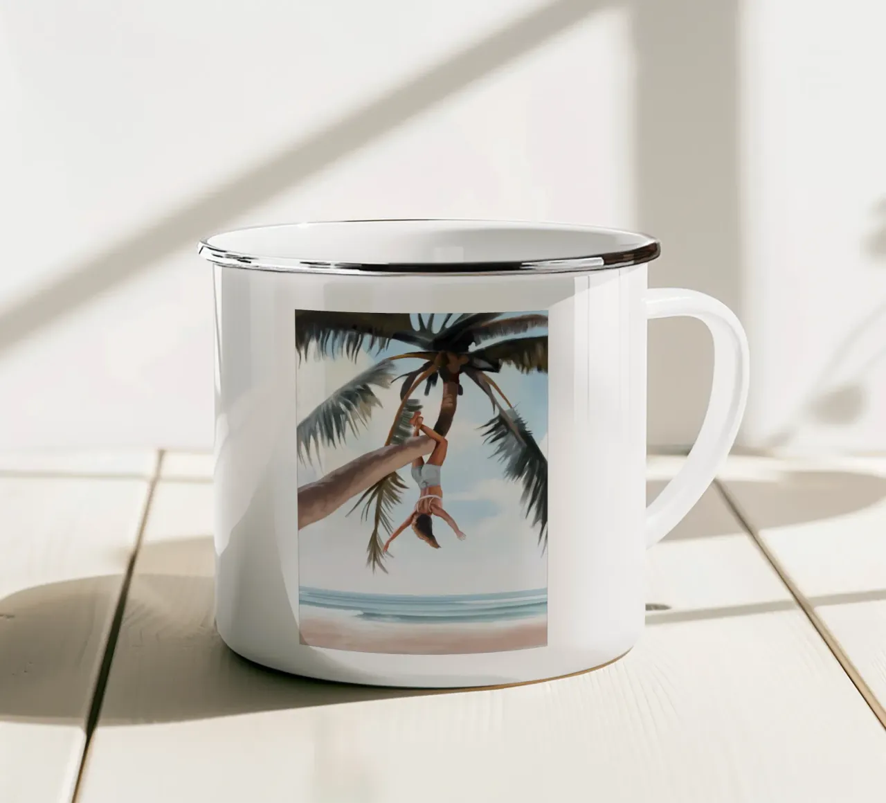Altalena tropicale tazza in smalto da Verse