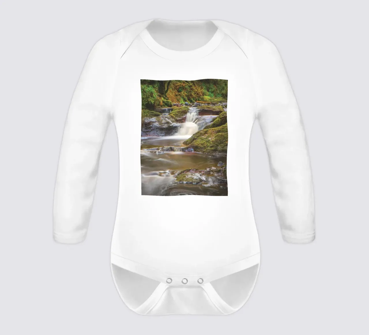 Glenariff Falls Langarm Babybody von Dave Hare Photography