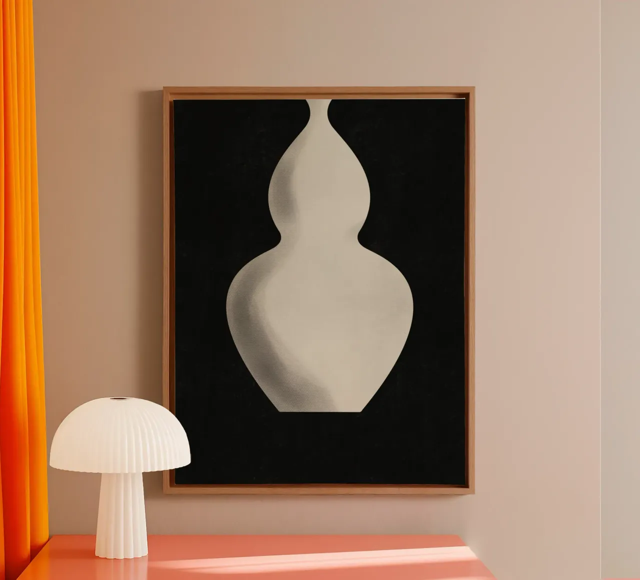Negative space 01 canvas with Floater frame by Little Dean