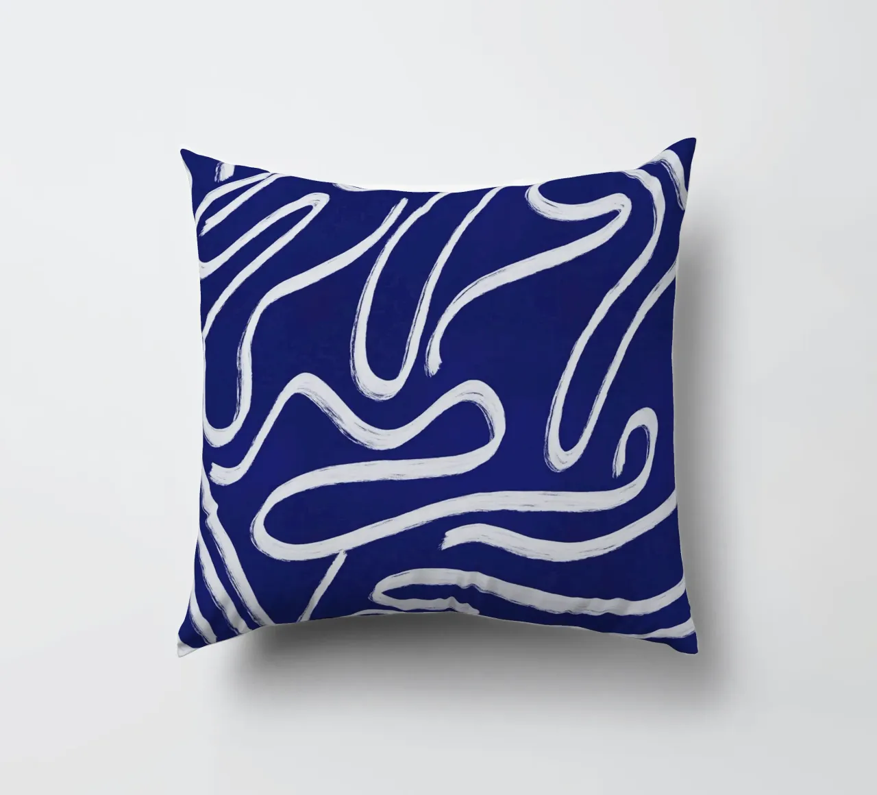 Ultramarine line art 03 cuscino da Little Dean
