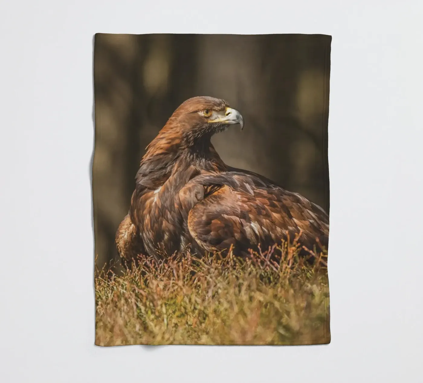 Golden Eagle fleecedeken van Dave Hare Photography