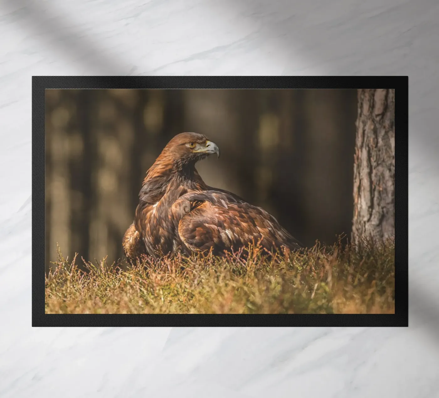 Golden Eagle deurmat van Dave Hare Photography