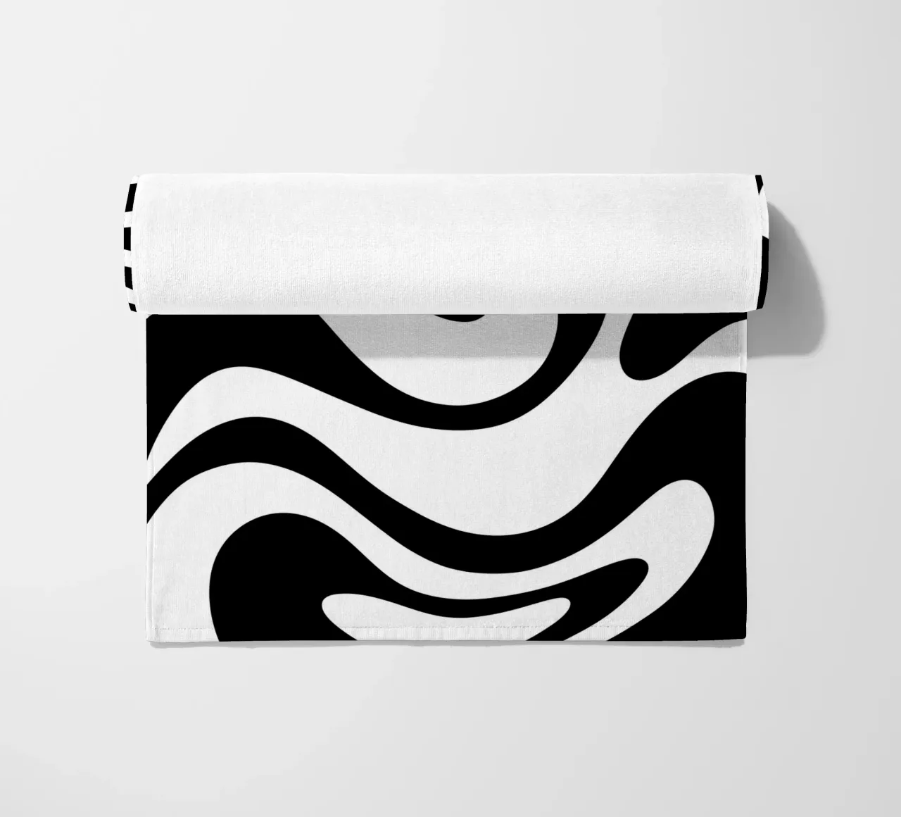 Motivo a onda in bianco e nero telo mare da MODERN NUANCE