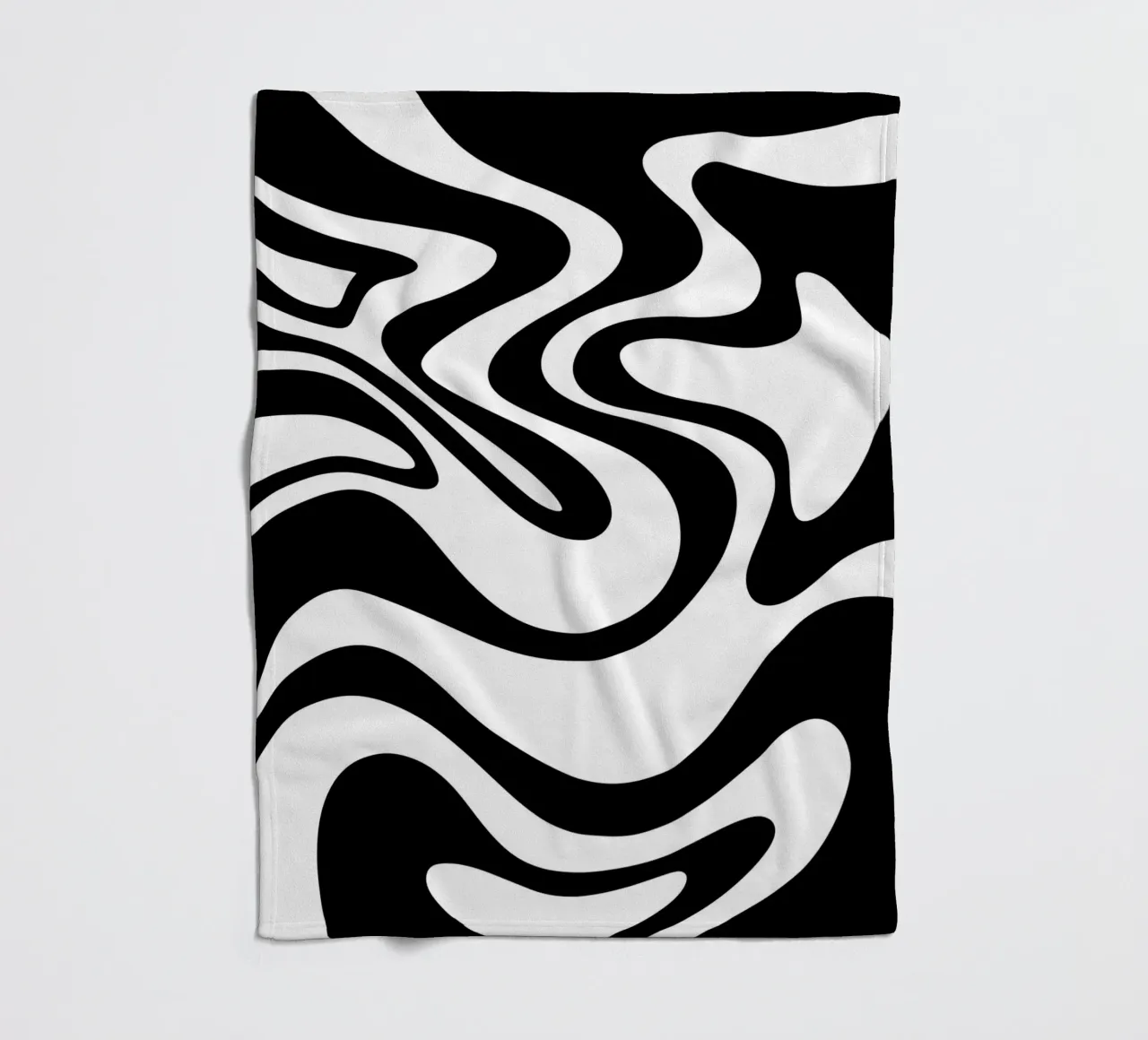 Motivo a onda in bianco e nero coperta in pile da MODERN NUANCE