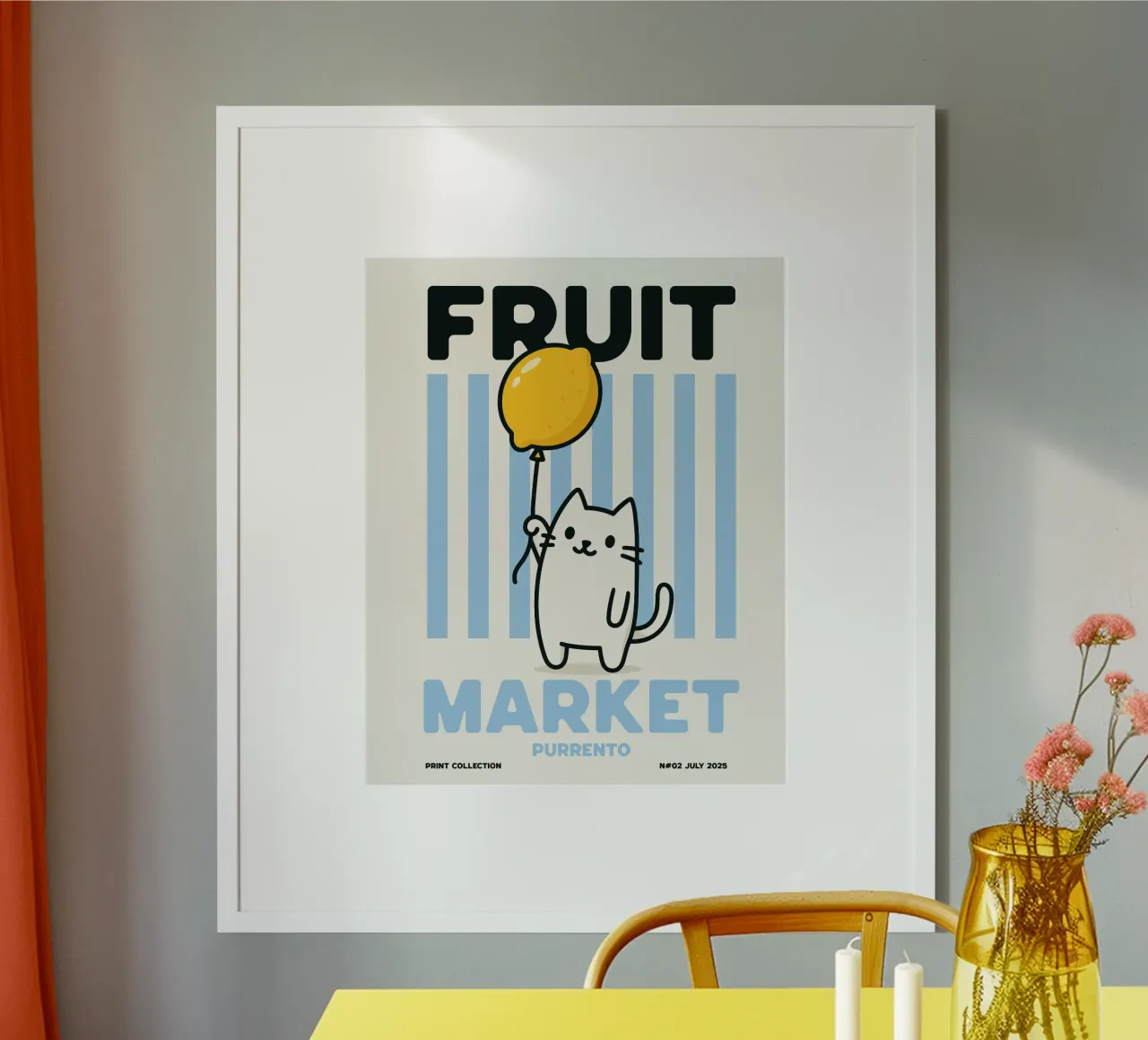 Mercato della frutta - Edizione Purrento Meow poster da Artezza