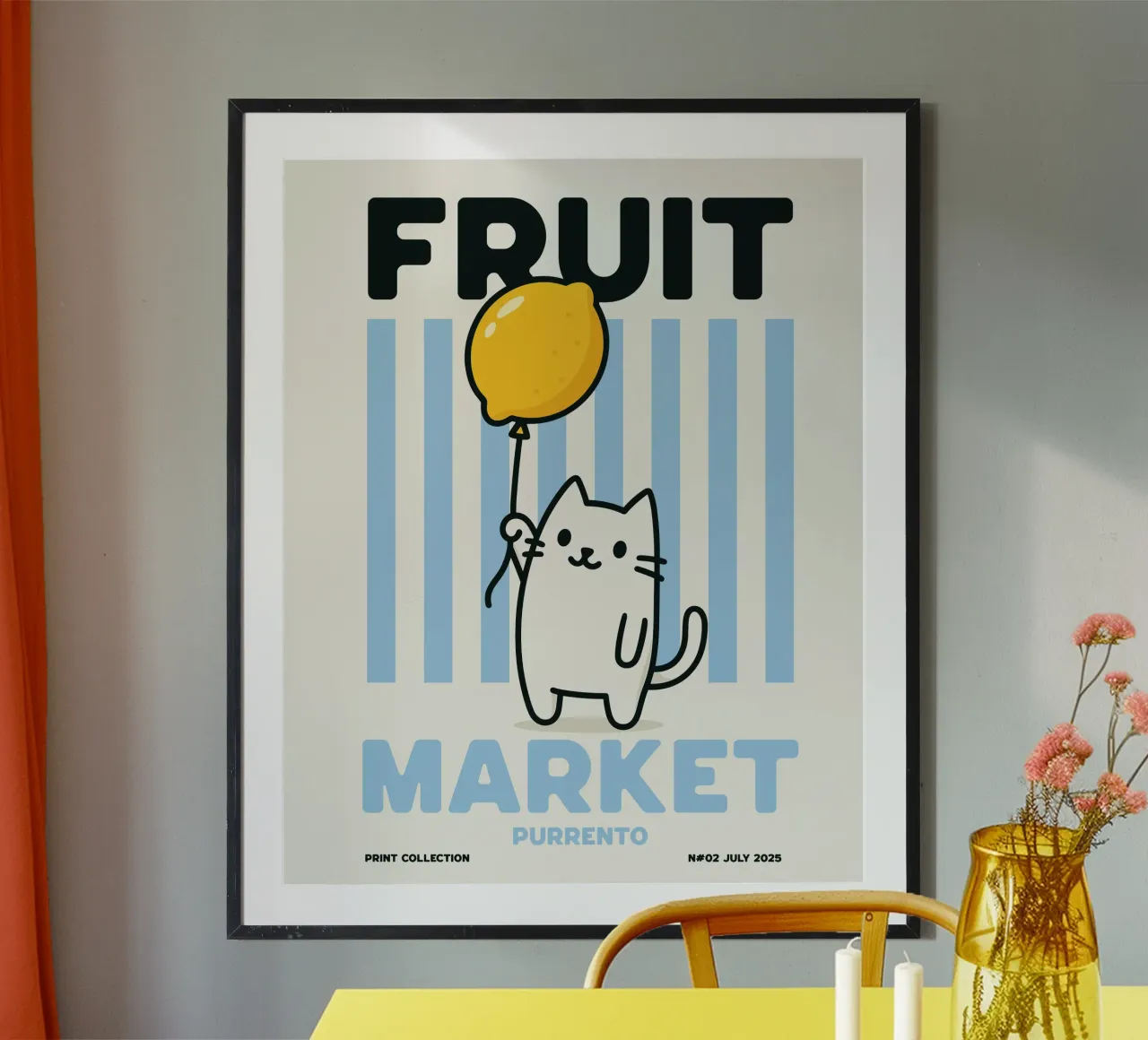 Mercato della frutta - Edizione Purrento Meow poster da Artezza