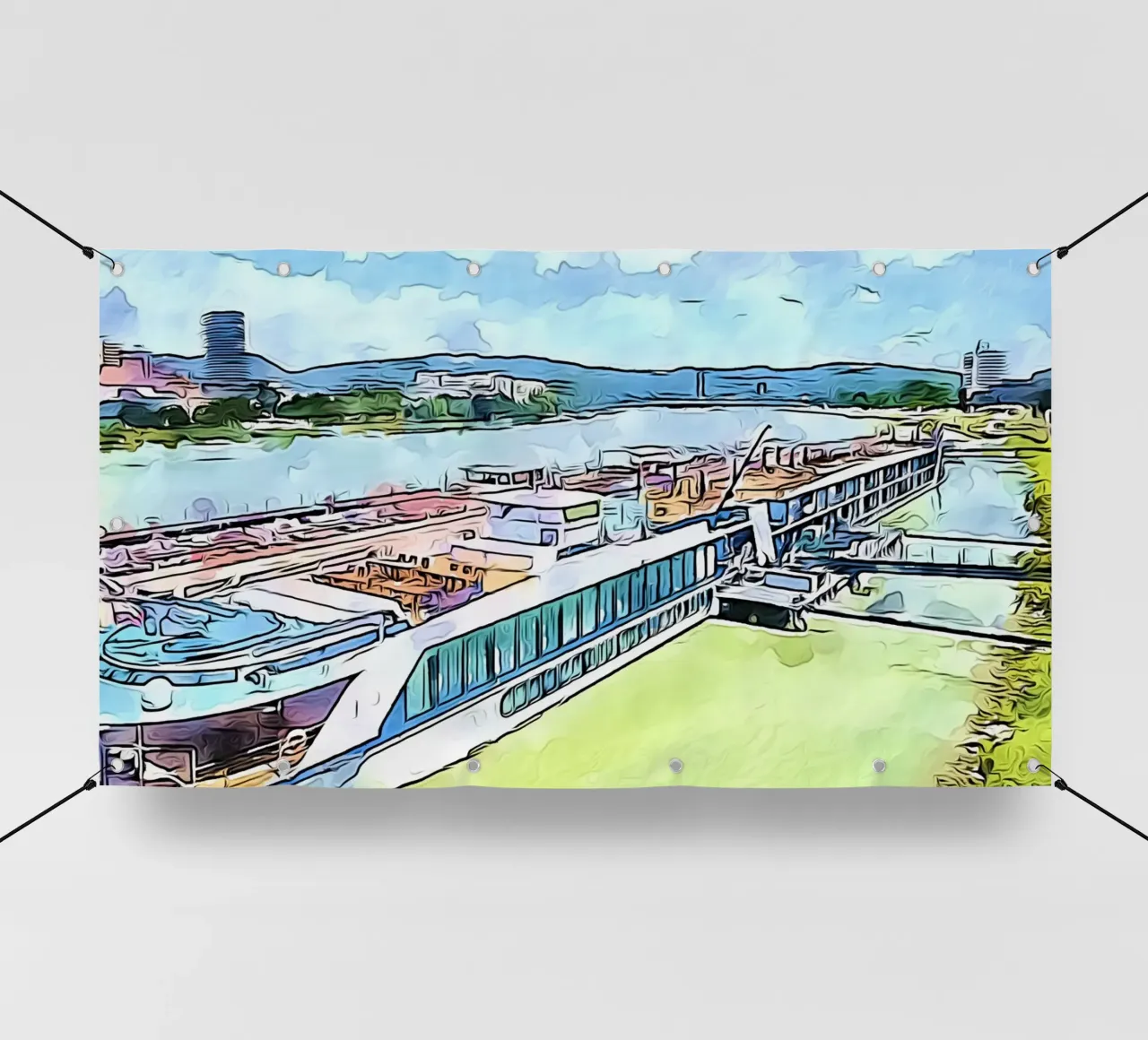 Linz, Motiv 2 telo in pvc da ZAMART