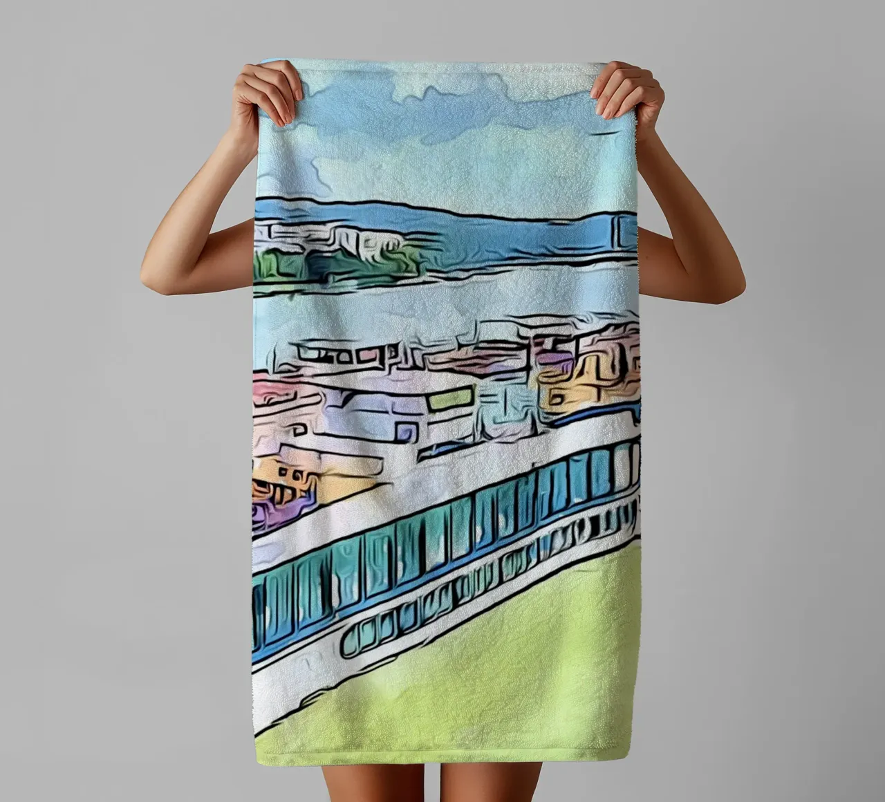 Linz, Motiv 2 asciugamano da bagno da ZAMART