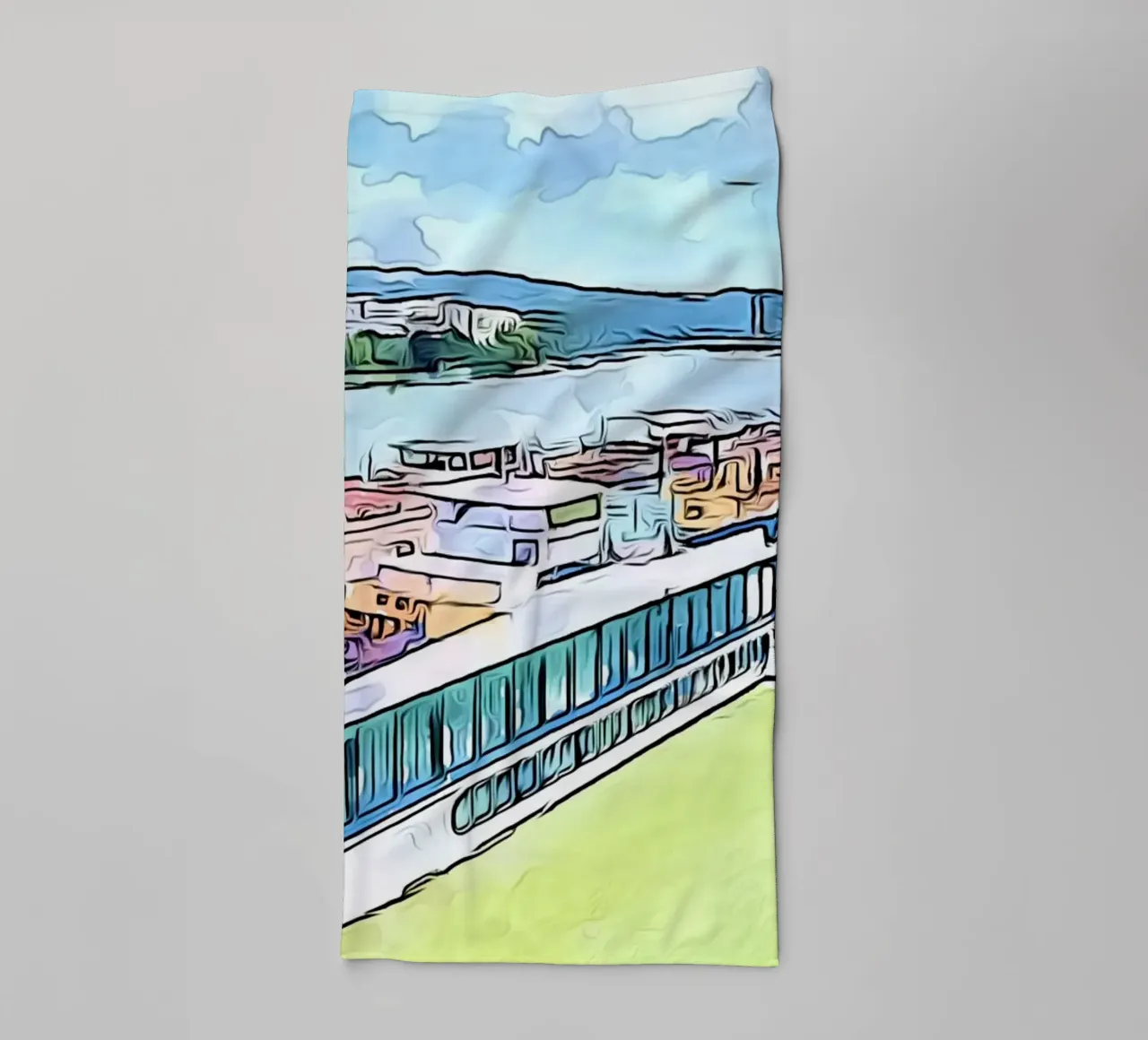 Linz, Motiv 2 asciugamano da bagno da ZAMART