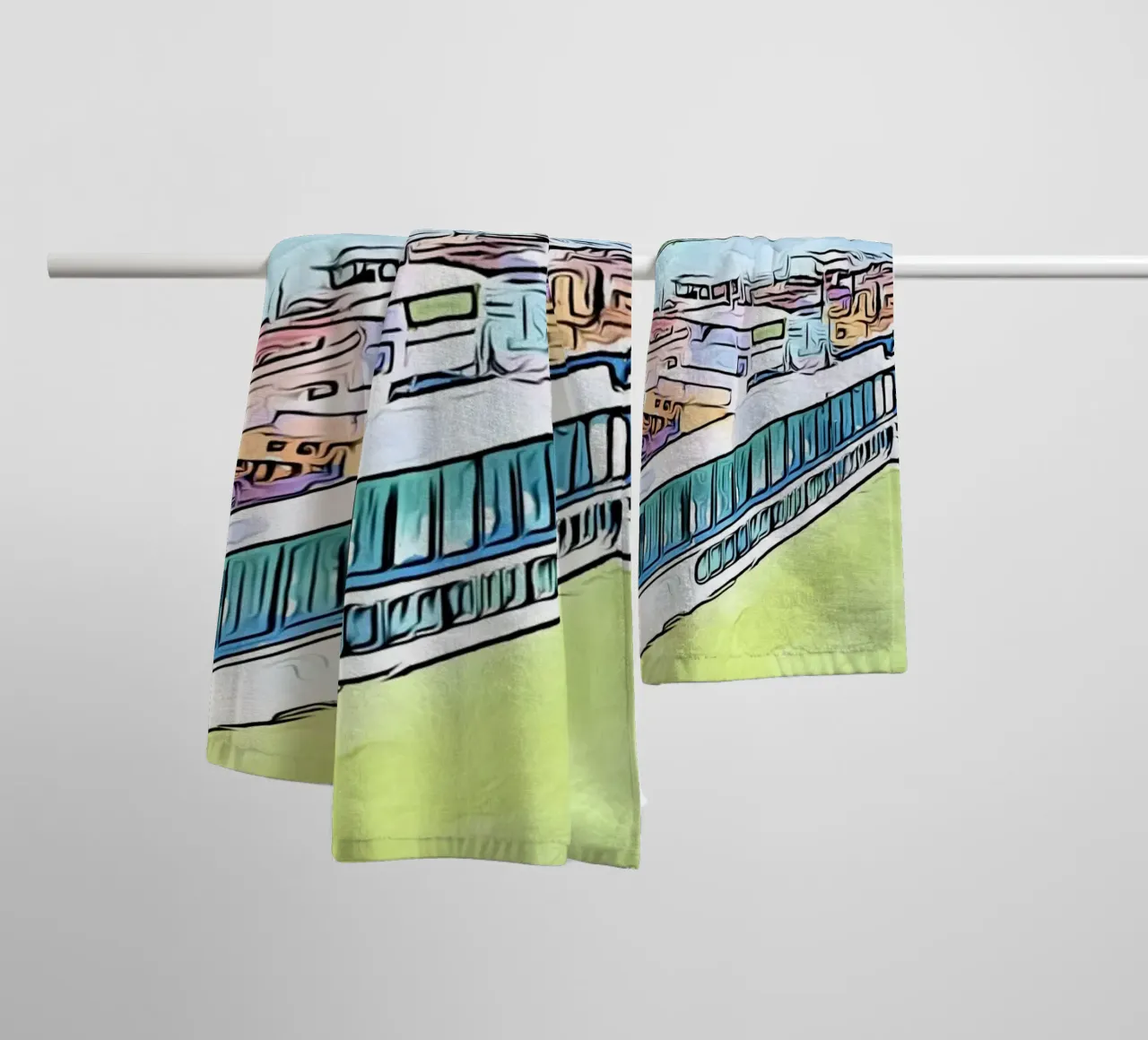 Linz, Motiv 2 asciugamano da bagno da ZAMART