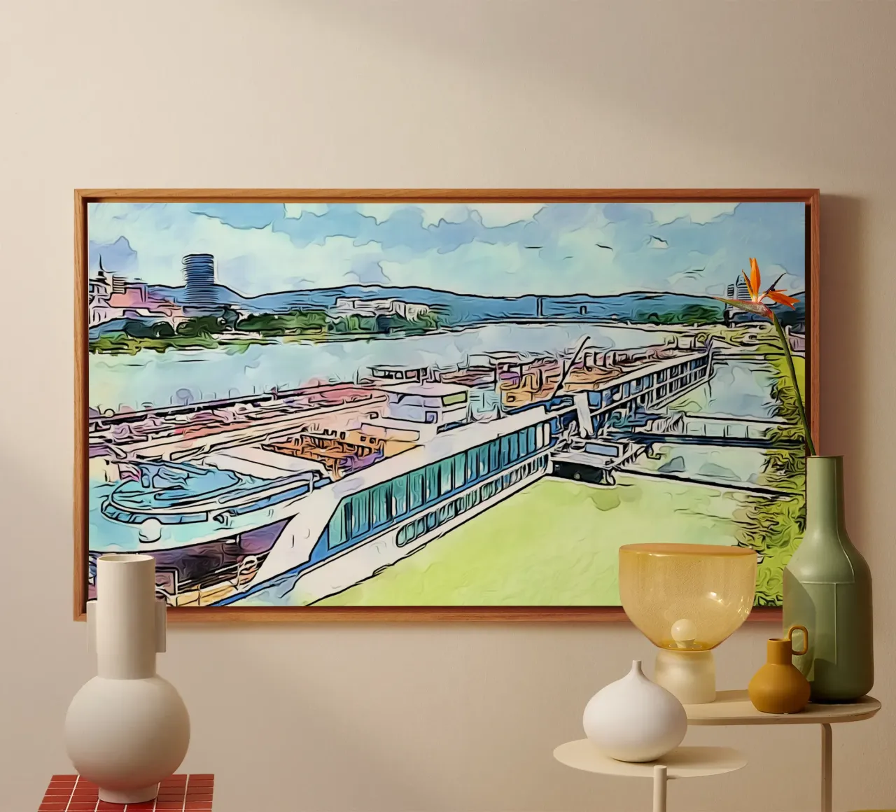 Linz, Motiv 2 Leinwand von ZAMART