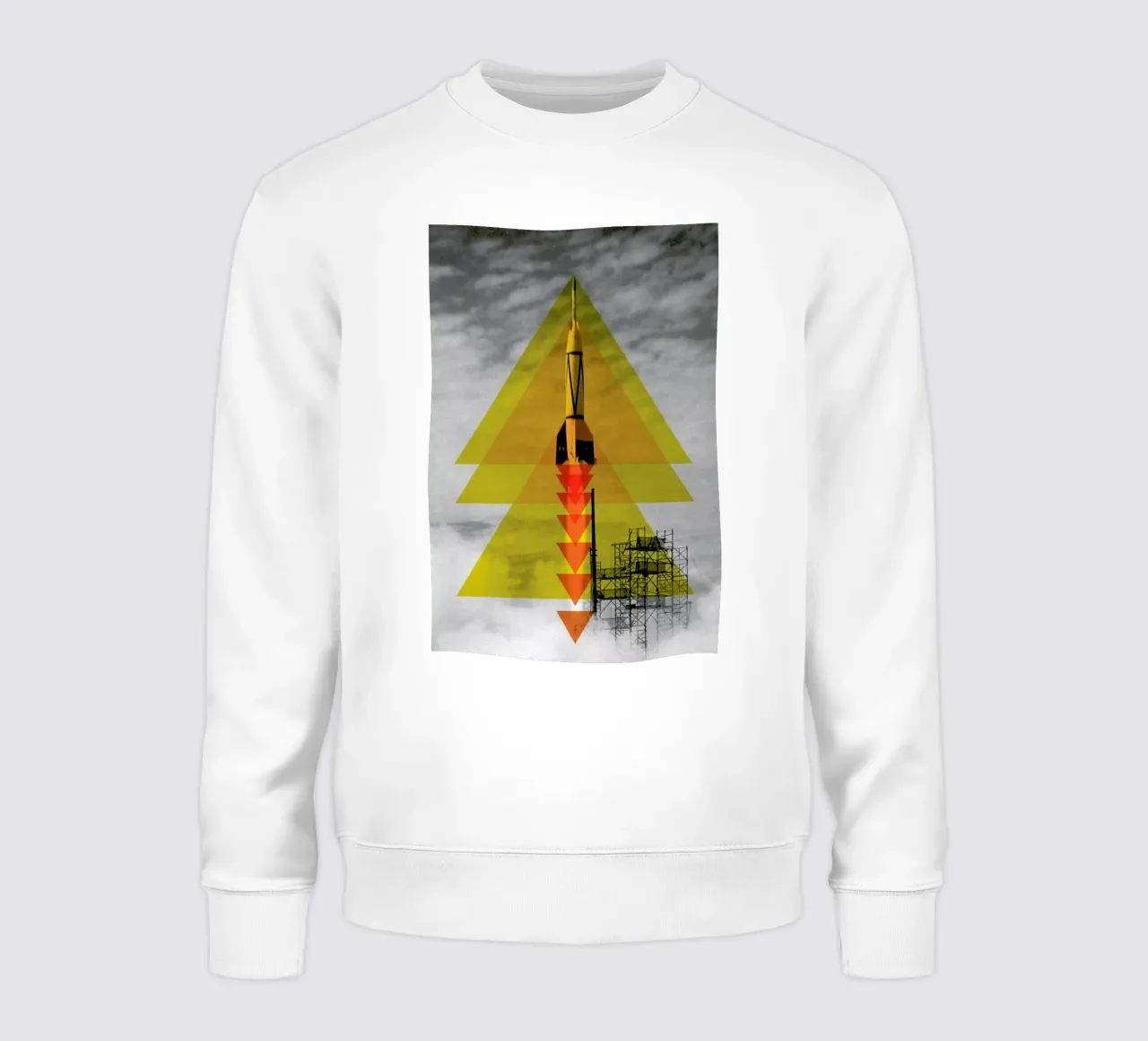 Rocket poster sweatshirt by Matěj Kašpar Jirásek