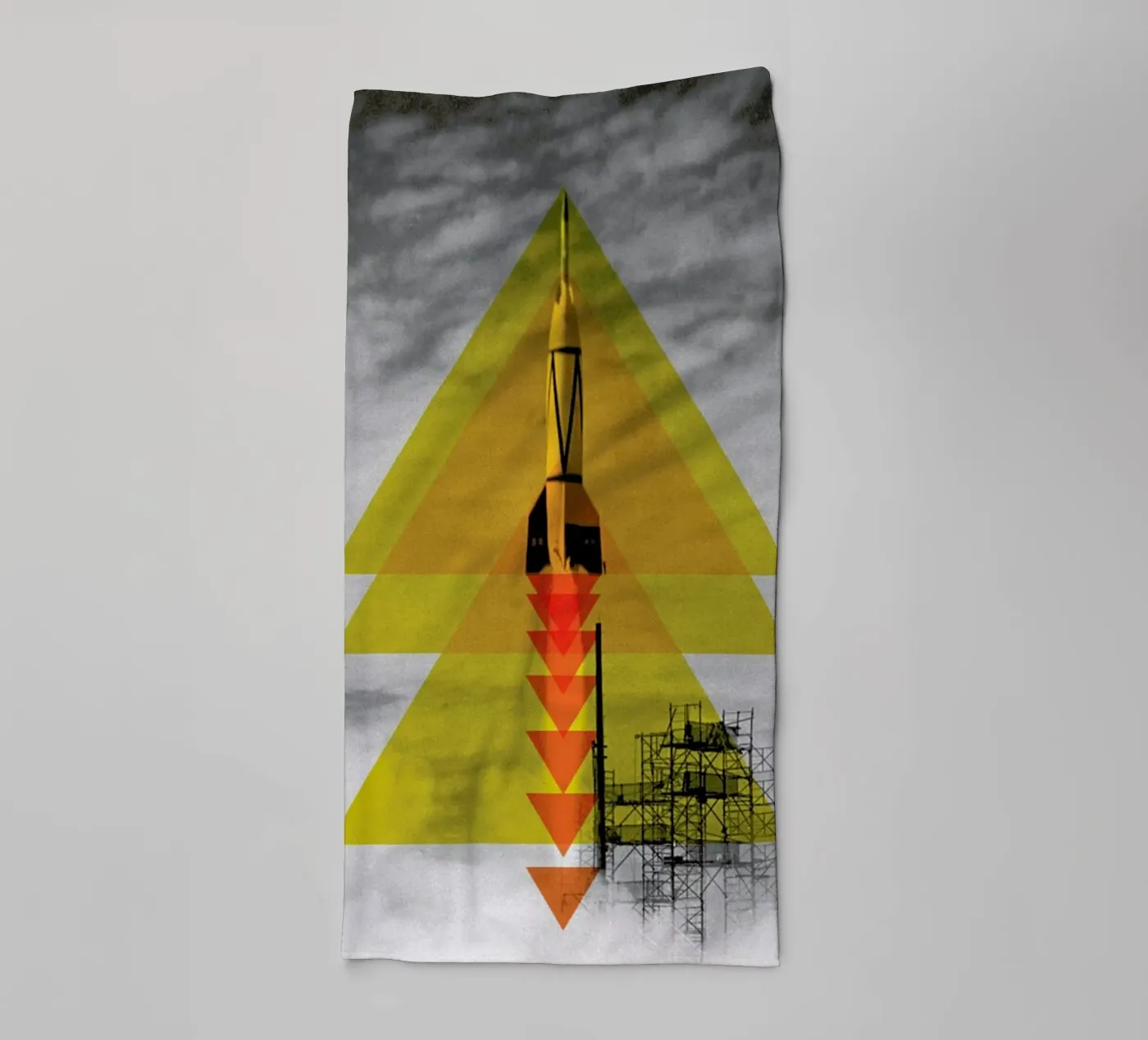 Rocket poster badhanddoek van Matěj Kašpar Jirásek