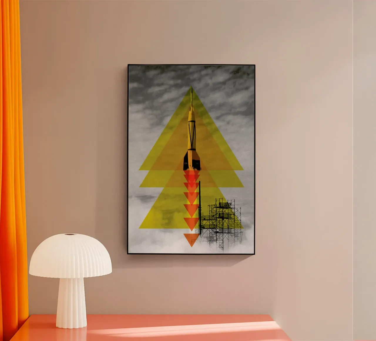 Rocket poster acryl van Matěj Kašpar Jirásek