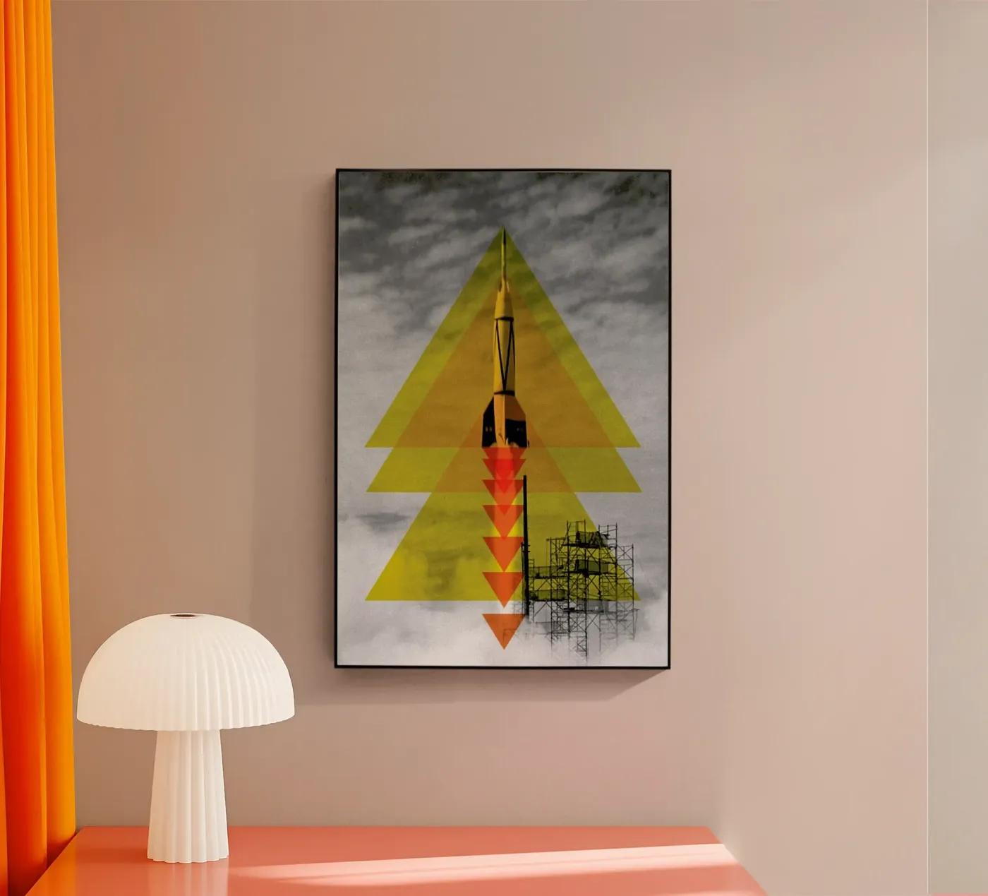Rocket poster acryl van Matěj Kašpar Jirásek