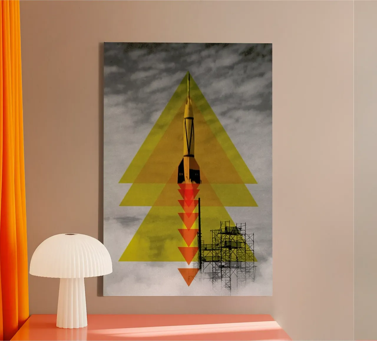 Rocket poster canvas van Matěj Kašpar Jirásek