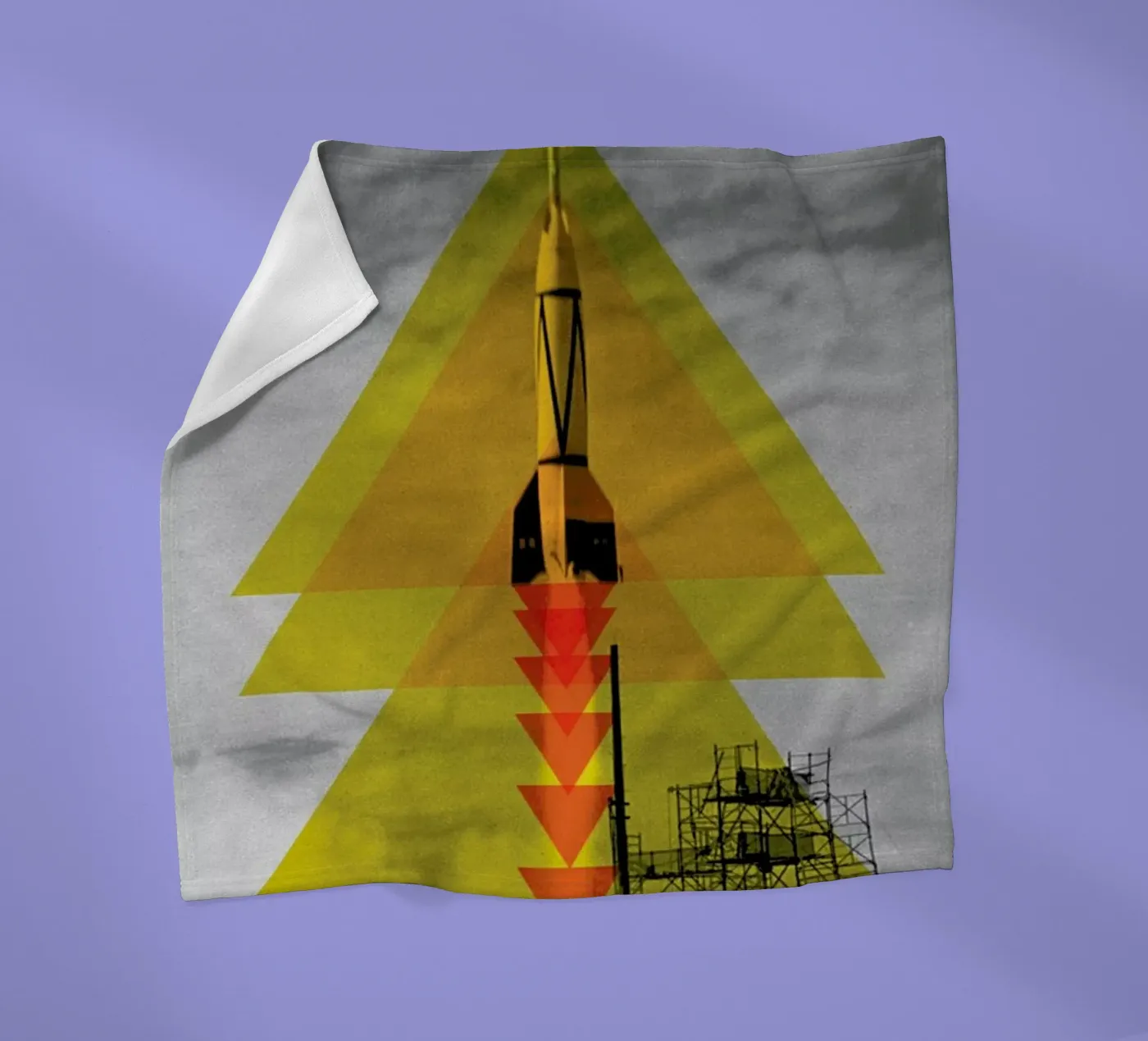 Rocket poster Fleecedecke von Matěj Kašpar Jirásek