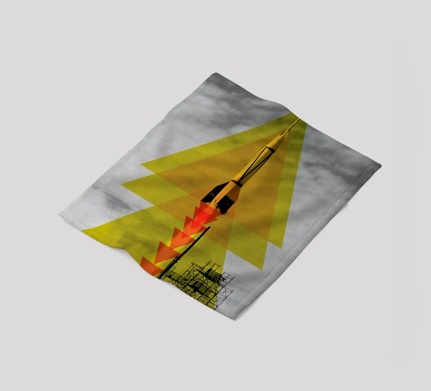 Rocket poster Fleecedecke von Matěj Kašpar Jirásek