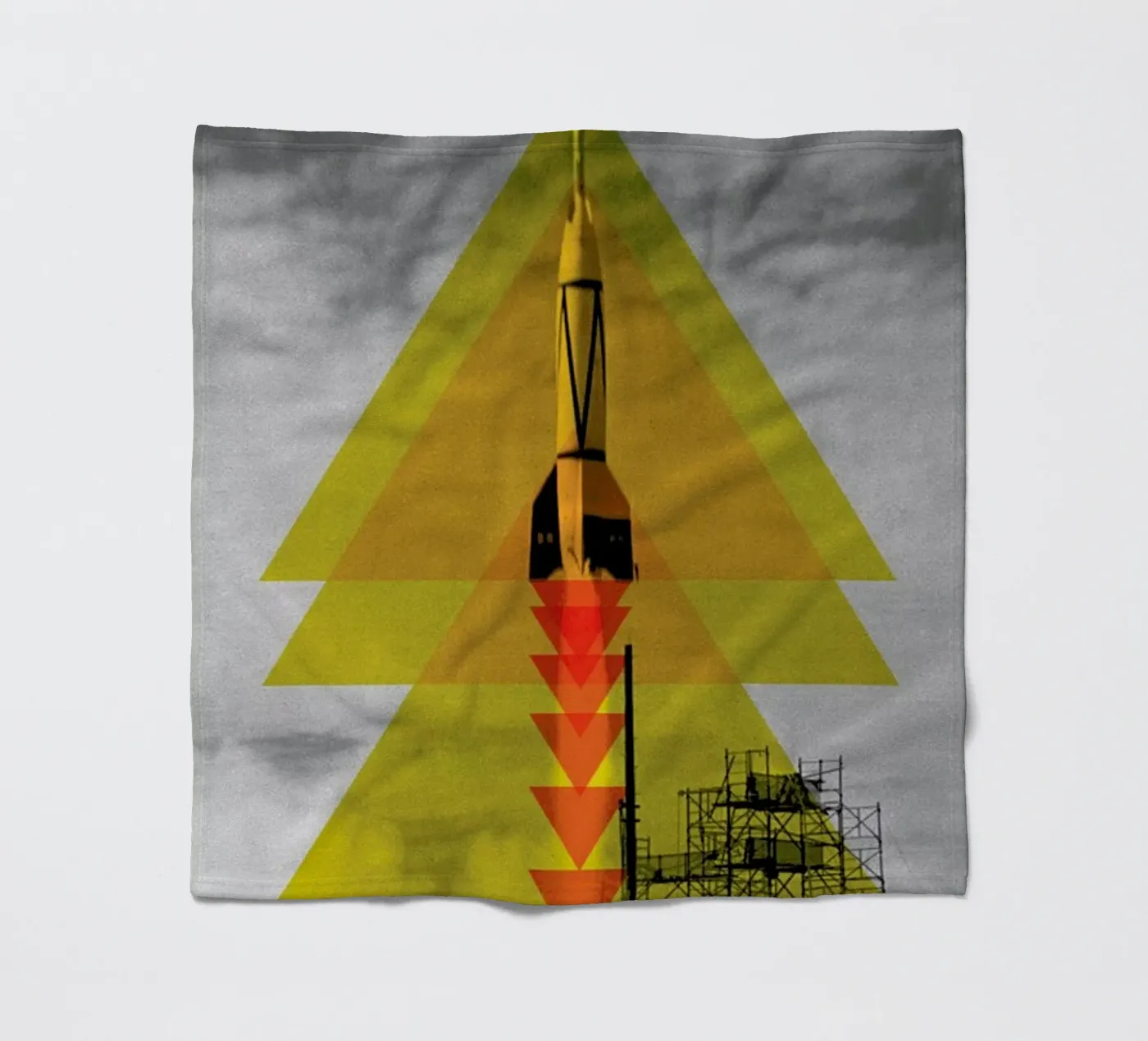 Rocket poster Fleecedecke von Matěj Kašpar Jirásek