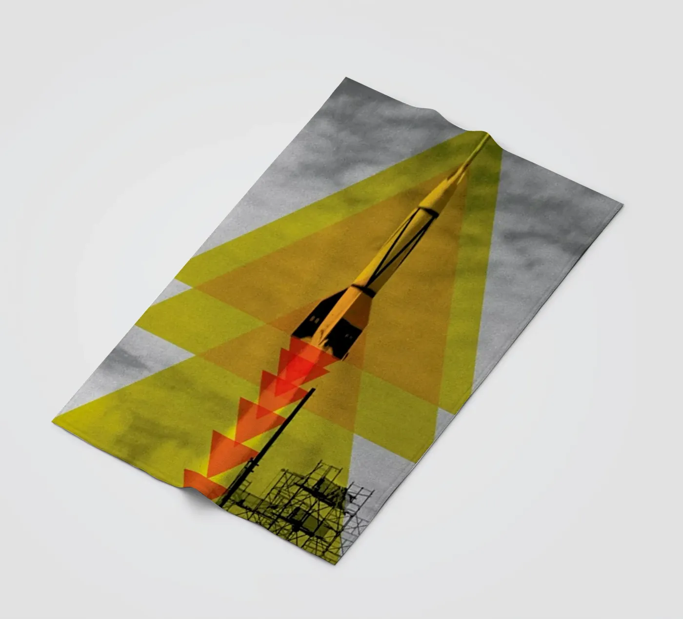 Rocket poster Fleecedecke von Matěj Kašpar Jirásek