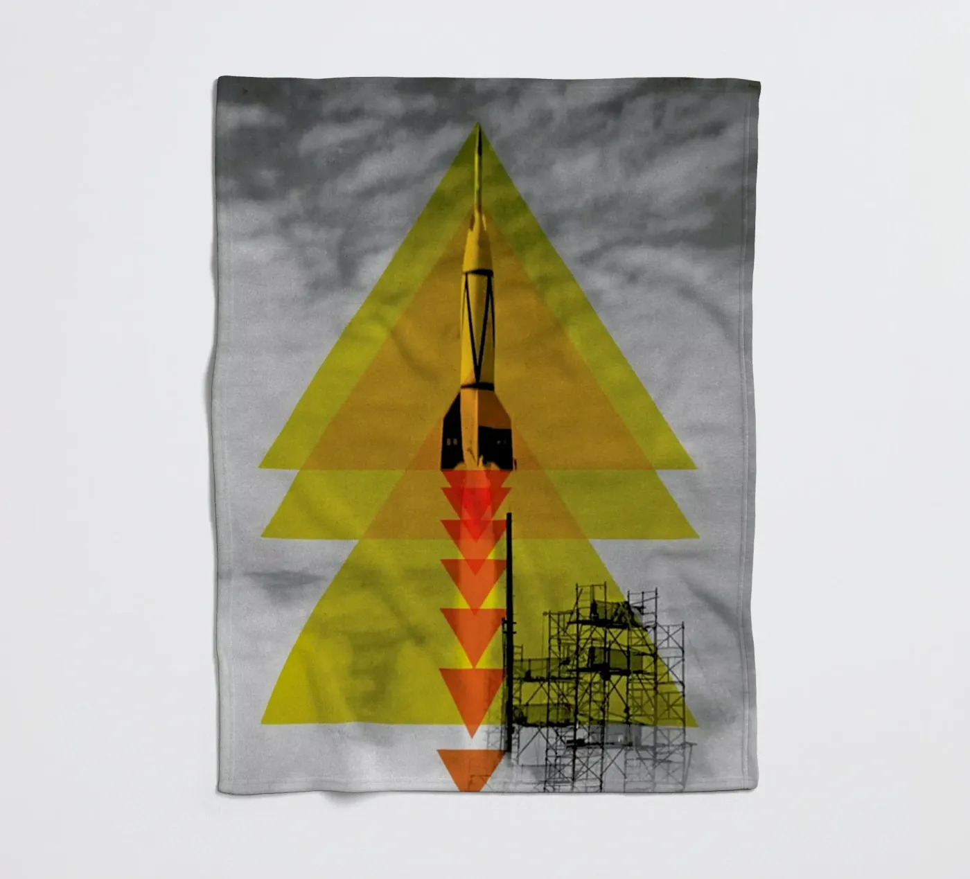 Rocket poster Fleecedecke von Matěj Kašpar Jirásek