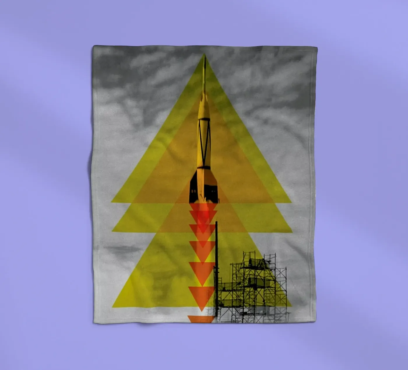 Rocket poster Fleecedecke von Matěj Kašpar Jirásek